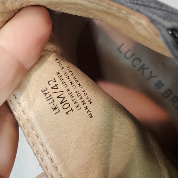 Lucky Brand Womens Lilye Leather Ankle Heels Boots shoes sz 10M - Picture 13 of 13